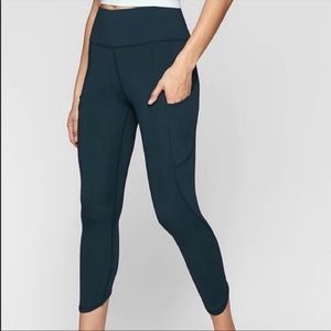 Athleta Deep Teal Pocket Leggings